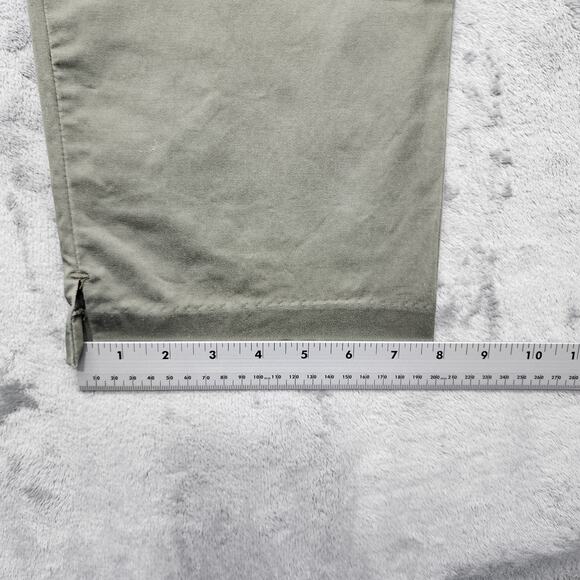 Eddie Bauer Pants Womens 12 Green Mercer Fit Straight Leg Ankle Chino Stretch - Picture 13 of 14